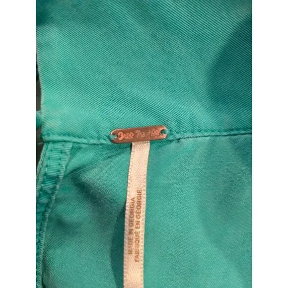 Free People Teal Sleeveless Top Size M Preloved - Picture 10 of 11